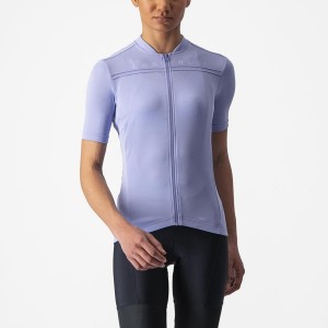 Castelli ANIMA 4 Jersey Dame Lilla Hvide | GKBSWAJ-71