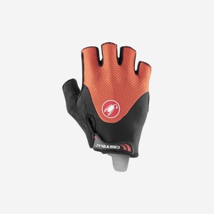 Castelli ARENBERG GEL 2 Handsker Herre Rød Sort | QXVPDFB-49