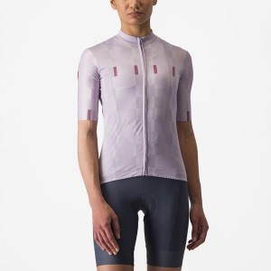 Castelli DIMENSIONE Jersey Dame Lilla Hvide Dyb Lilla | NTCQISK-98