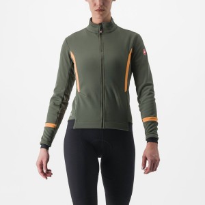 Castelli DINAMICA 2 Jakker Dame Grøn | QXCZUJH-08