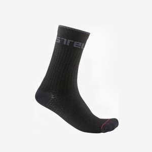 Castelli DISTANZA 20 Sokker Herre Sort | YZSCFIN-57