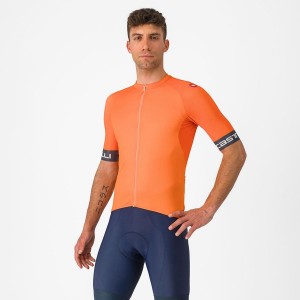 Castelli ENTRATA VI Jersey Herre Orange Mørkegrå | NLHFZIS-50