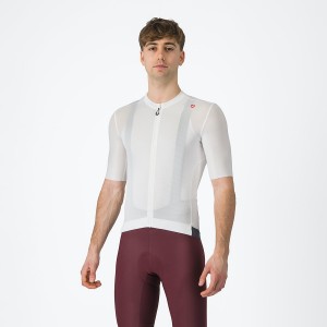 Castelli ESPRESSO Jersey Herre Hvide Mørkegrå | VOYKEZP-65