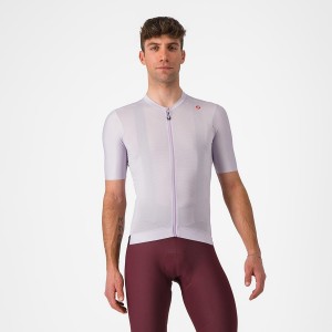 Castelli ESPRESSO Jersey Herre Lilla Hvide Mørkegrå | SYIUMEX-09