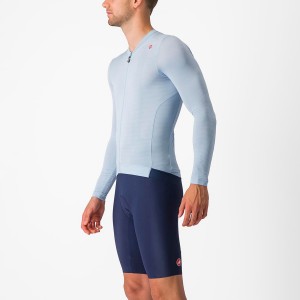 Castelli ESPRESSO LS Jersey Herre Blå Blå | CRLGBUQ-72