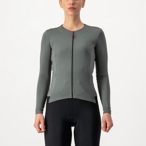 Castelli FLY LS W Jersey Dame Grå | EYKAVHN-31