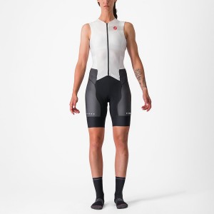 Castelli FREE SANREMO W SLEEVELESS Jakkesæt Dame Hvide Sort | OIWXLYG-70