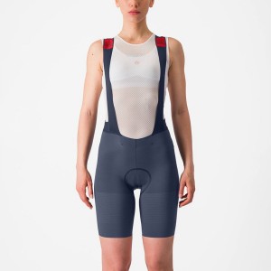 Castelli PREMIO W Bib Shorts Dame Blå Grå Blå | PVBAOXY-75