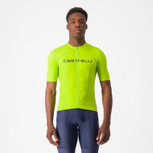 Castelli PROLOGO LITE Jersey Herre Lysegrøn Dyb Grøn | OQGFPEU-38