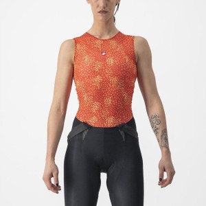 Castelli PRO MESH 4 W SLEEVELESS Baselag Dame Orange | ZFEMWYB-03