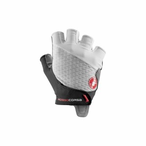 Castelli ROSSO CORSA 2 W Handsker Dame Hvide | BVXINLY-47