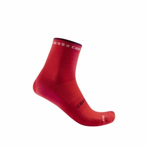 Castelli ROSSO CORSA W 11 Sokker Dame Rød | QGRCTIB-51