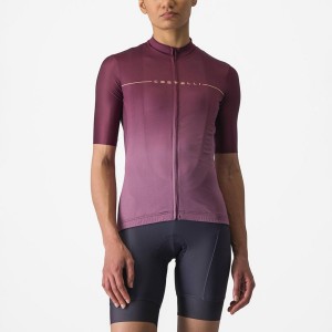 Castelli SALITA Jersey Dame Dyb Bordeaux Dyb Lilla | QUNLKVE-50