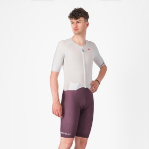 Castelli SANREMO BTW X2 Speeddragt Herre Sølv Grå Bordeaux | BRCMIUX-08