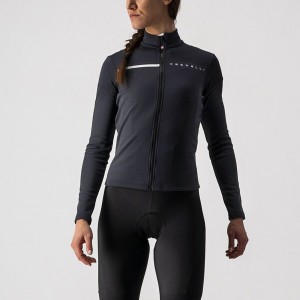 Castelli SINERGIA 2 FZ Jersey Dame Sort Hvide | OXLZIFH-43