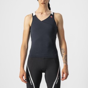 Castelli SOLARIS TOP Jersey Dame Sort Hvide | NTFRLMO-54