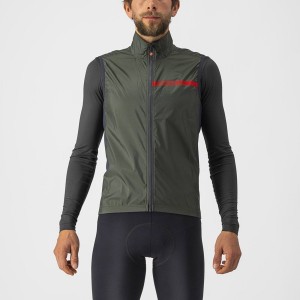 Castelli SQUADRA STRETCH Vest Herre Grøn Mørkegrå | YBJXCON-34