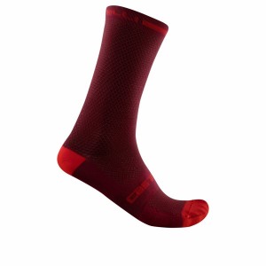 Castelli SUPERLEGGERA T 18 Sokker Herre Bordeaux | ICESBJP-26