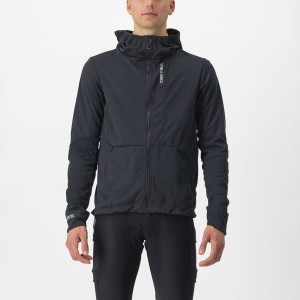 Castelli TRAIL HOODIE Jakker Herre Sort | UKQHEVS-41