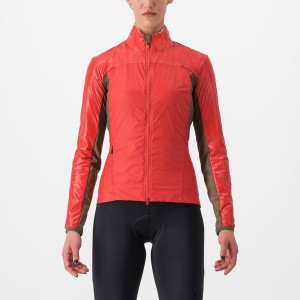 Castelli UNLIMITED 2 W PUFFY Jakker Dame Rød Sølv Grå | HZSMGEI-74