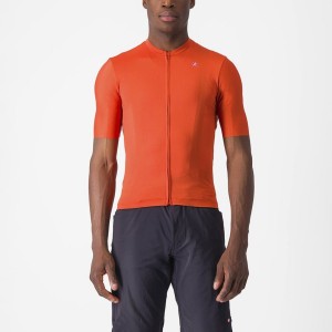 Castelli UNLIMITED ENTRATA 2 Jersey Herre Orange Rød Grå | ZSDICMP-92