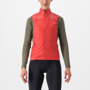 Castelli UNLIMITED W PUFFY Vest Dame Rød Sølv Grå | AXBMHSE-18