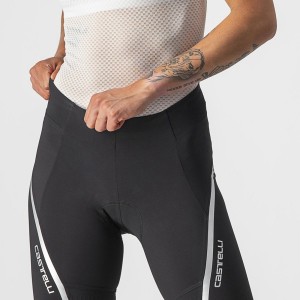 Castelli VELOCISSIMA 3 Shorts Dame Sort Sølv | RYWDBJO-60