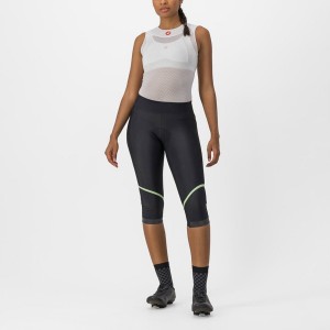 Castelli VELOCISSIMA THERMAL KNICKER Leggings Dame Sort Mintgrønne Sort | DUEBZYL-14