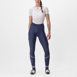 Castelli VELOCISSIMA THERMAL Leggings Dame Blå Sølv | PRKUEOY-96