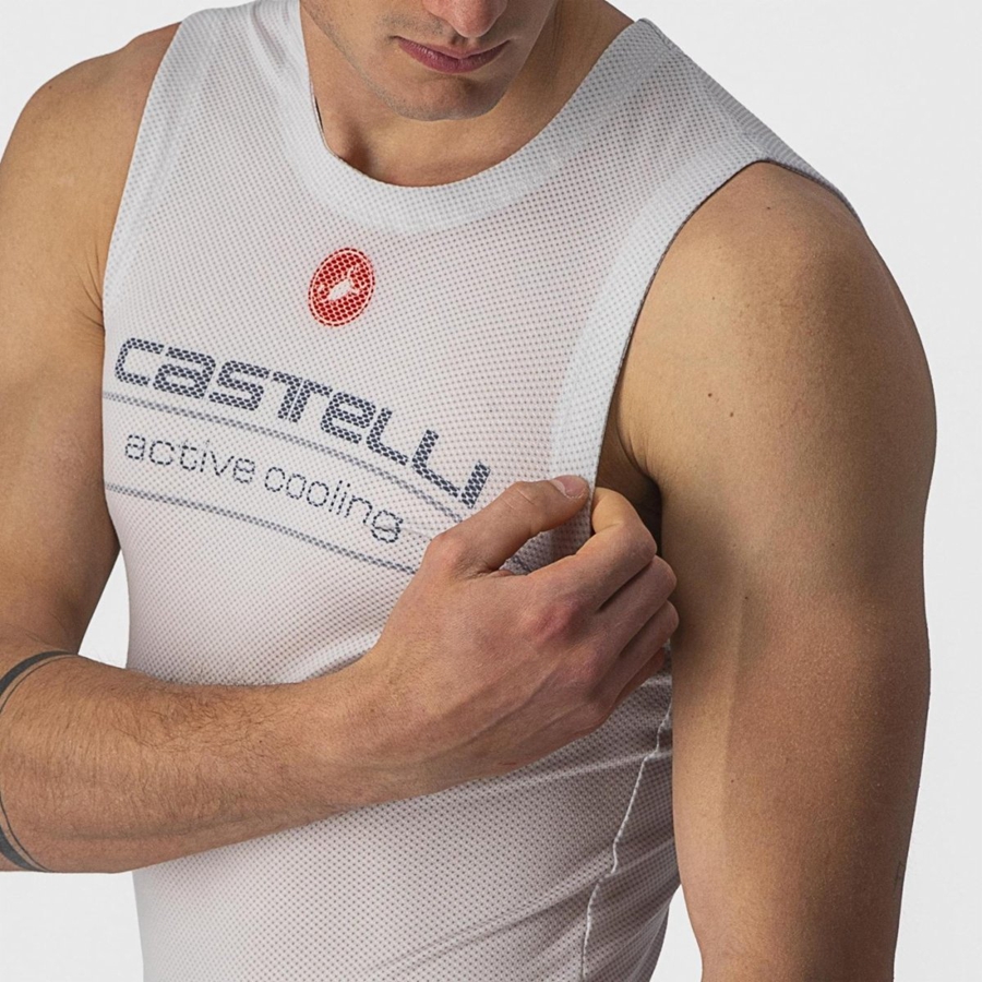 Castelli ACTIVE COOLING SLEEVELESS Baselag Herre Sølv Grå | UQTASRI-12