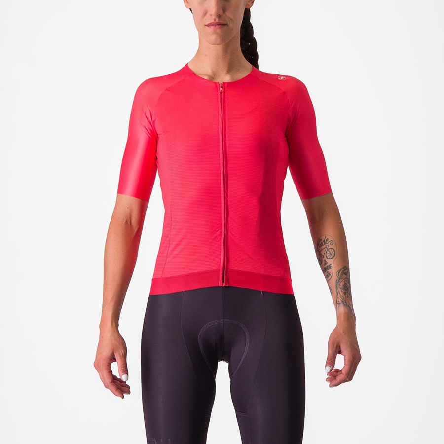 Castelli AERO PRO 7.0 W Jersey Dame Rød | HUFRXIS-26