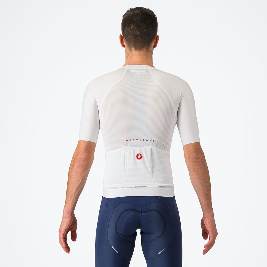 Castelli AERO RACE 7.0 Jersey Herre Hvide | HBJASVD-38