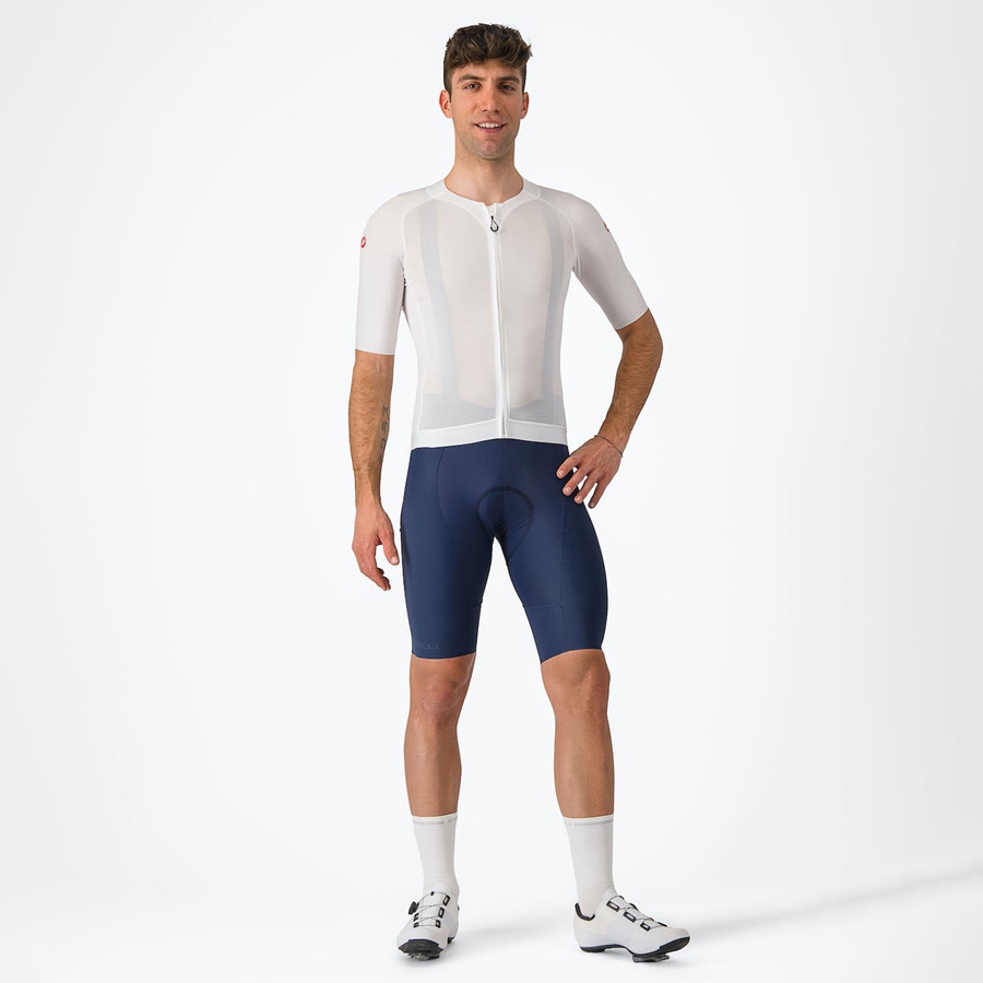 Castelli AERO RACE 7.0 Jersey Herre Hvide | HBJASVD-38