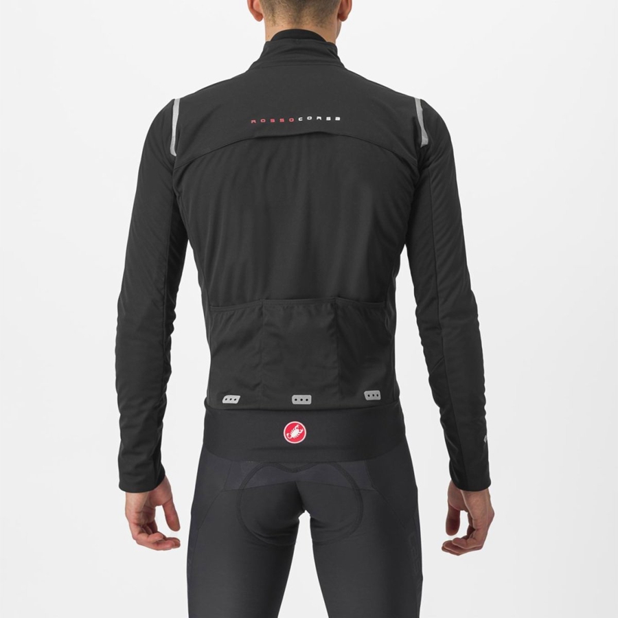 Castelli ALPHA DOPPIO ROS Jakker Herre Sort Sølv Mørke | ERYVUMI-30