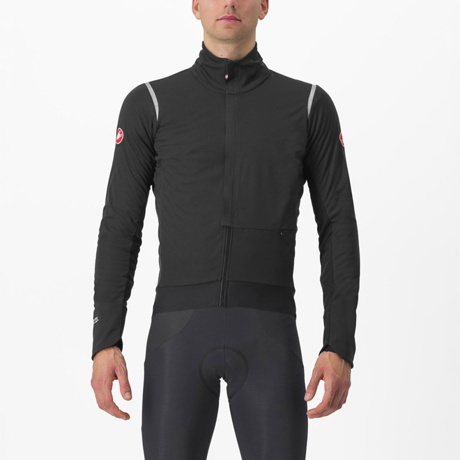 Castelli ALPHA DOPPIO ROS Jakker Herre Sort Sølv Mørke | ERYVUMI-30