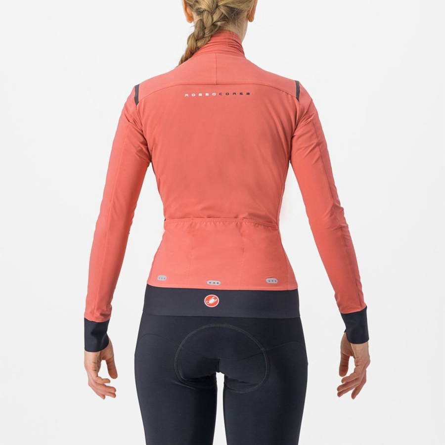 Castelli ALPHA FLIGHT ROS W Jakker Dame Rød Sort Sort | SRKUOPV-31