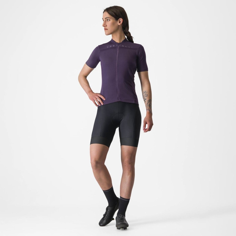 Castelli ANIMA 4 Jersey Dame Lilla | AQXFDOM-84