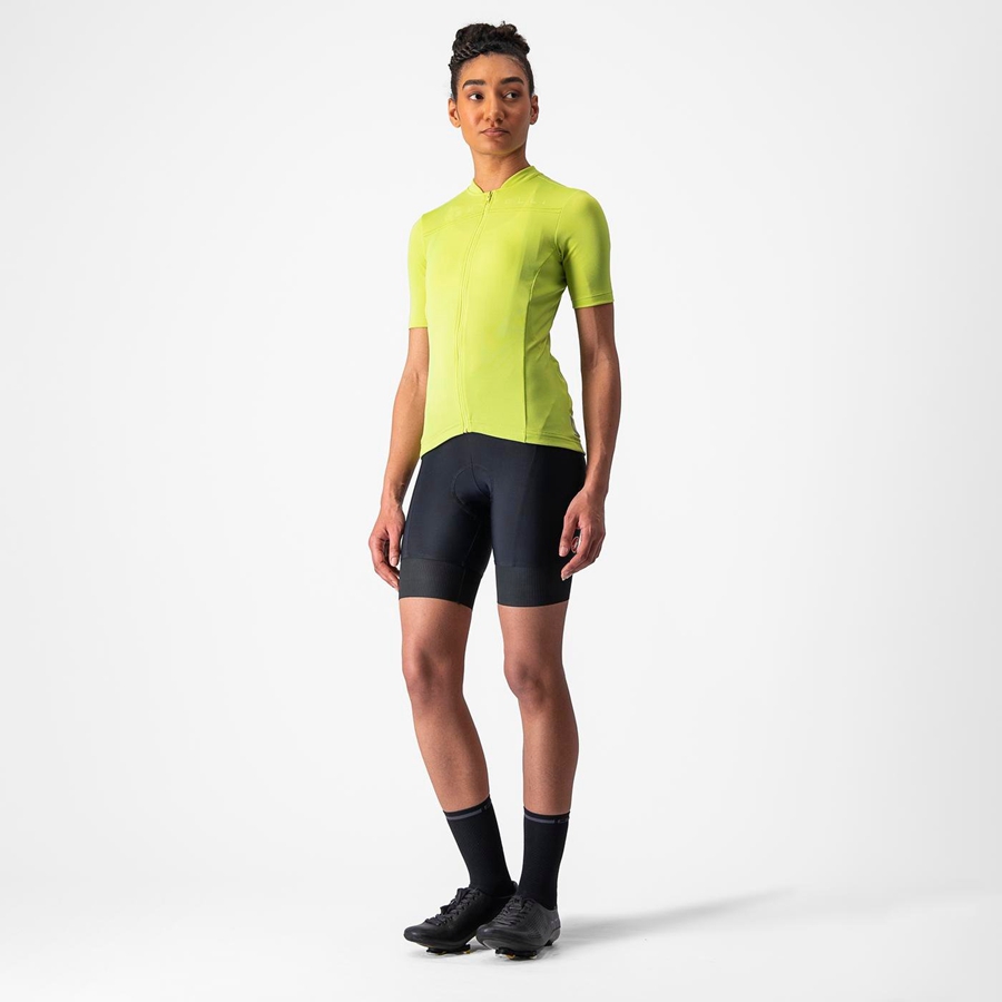 Castelli ANIMA 4 Jersey Dame Lysegrøn | FZMKENH-94