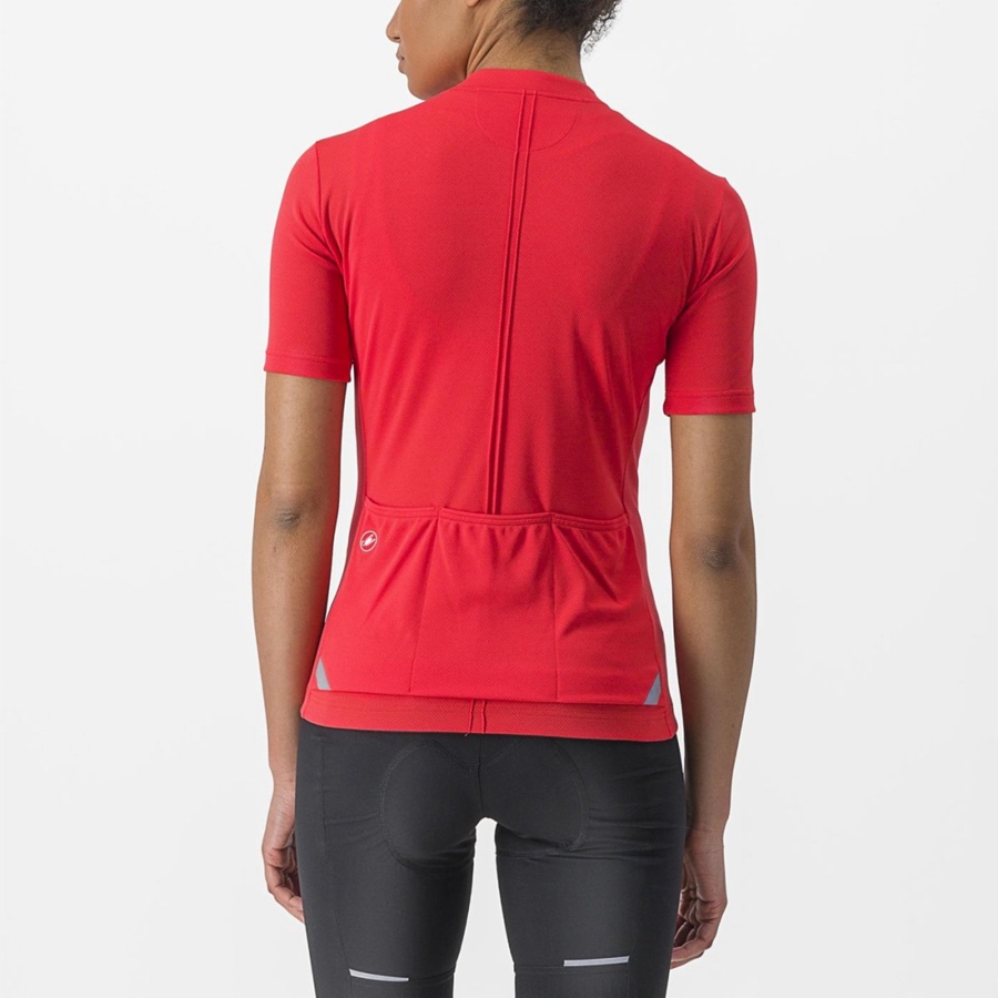 Castelli ANIMA 4 Jersey Dame Rød | NTVARWB-90