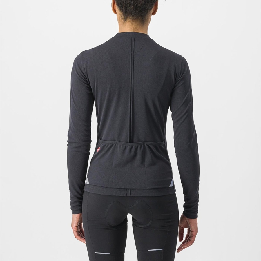 Castelli ANIMA 4 LONG SLEEVE Jersey Dame Sort | FIMQVWR-32