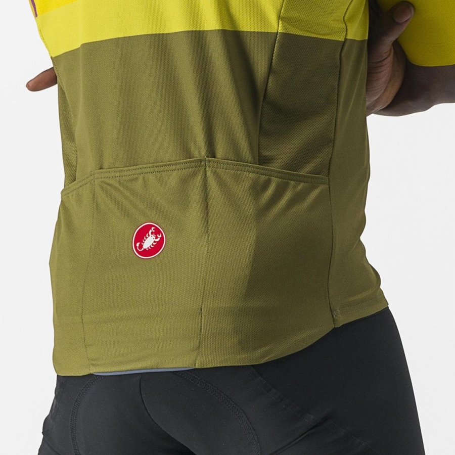 Castelli A BLOCCO Jersey Herre Grøn | ZDBIXSU-63