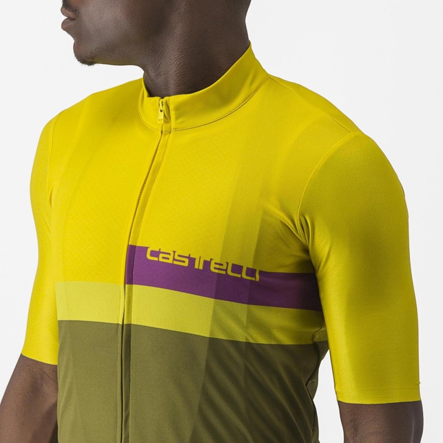 Castelli A BLOCCO Jersey Herre Grøn | ZDBIXSU-63