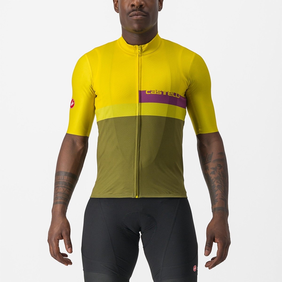 Castelli A BLOCCO Jersey Herre Grøn | ZDBIXSU-63