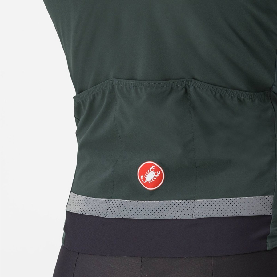 Castelli BETA RoS Jakker Herre Grøn Rød Orange | XBVWSLT-26