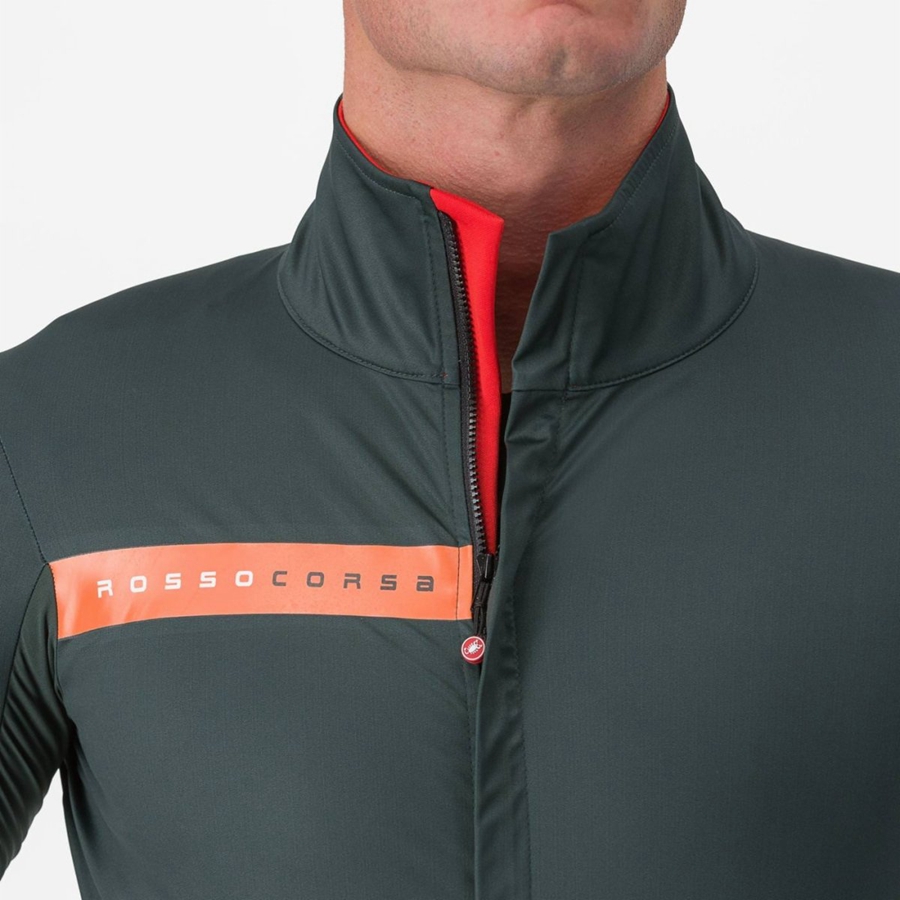 Castelli BETA RoS Jakker Herre Grøn Rød Orange | XBVWSLT-26