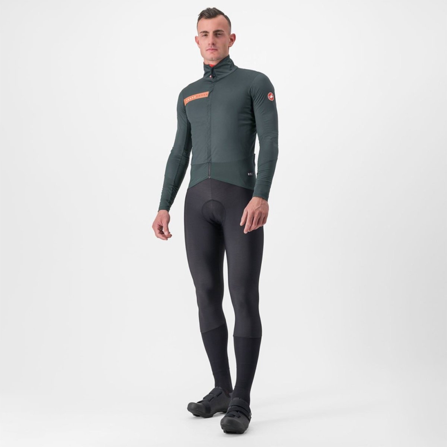 Castelli BETA RoS Jakker Herre Grøn Rød Orange | XBVWSLT-26