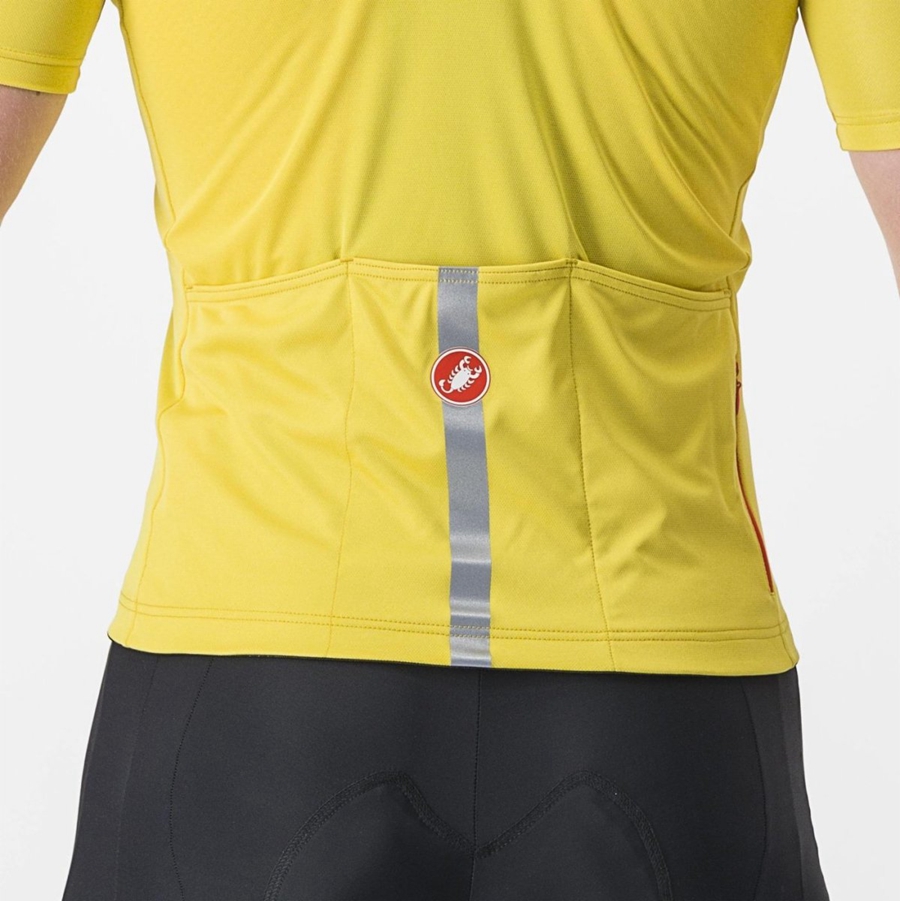 Castelli CLASSIFICA Jersey Herre Gul | UCOKMVD-73