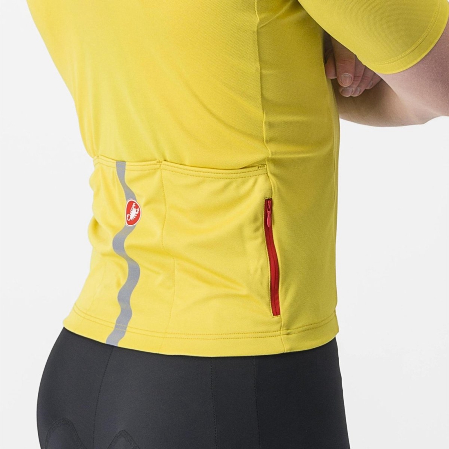 Castelli CLASSIFICA Jersey Herre Gul | UCOKMVD-73