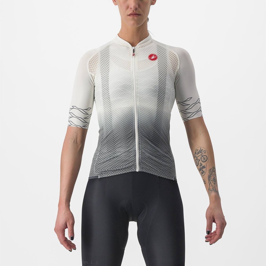 Castelli CLIMBER\'S 2.0 W Jersey Dame Hvide Olivengrøn | CRPFOVT-56