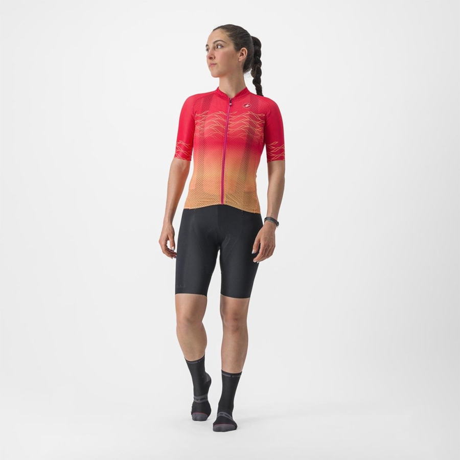 Castelli CLIMBER'S 2.0 W Jersey Dame Orange | VCOKMPX-64